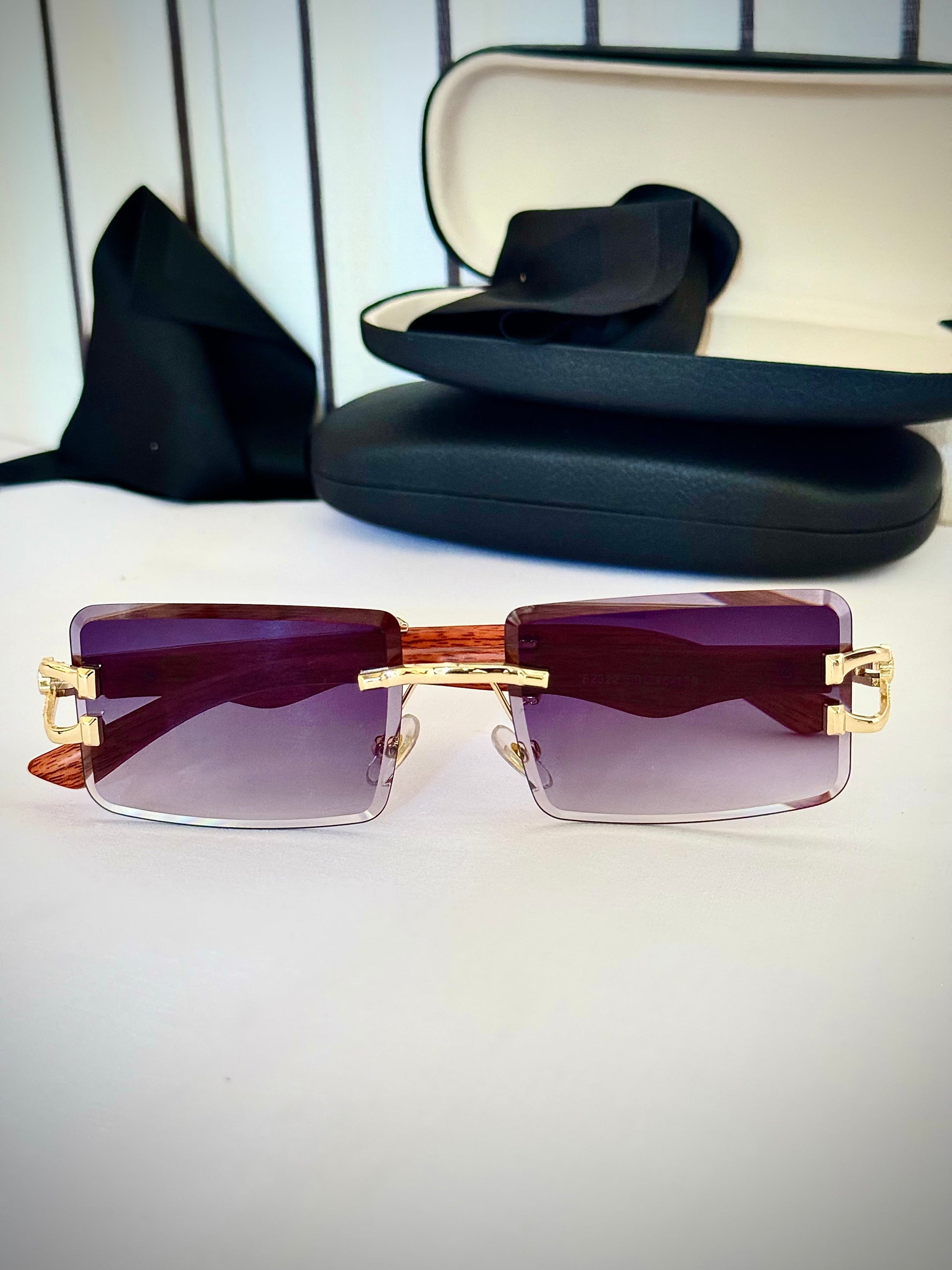 Black Moody PHan-tom Wod-line Shades- Sun Glasses