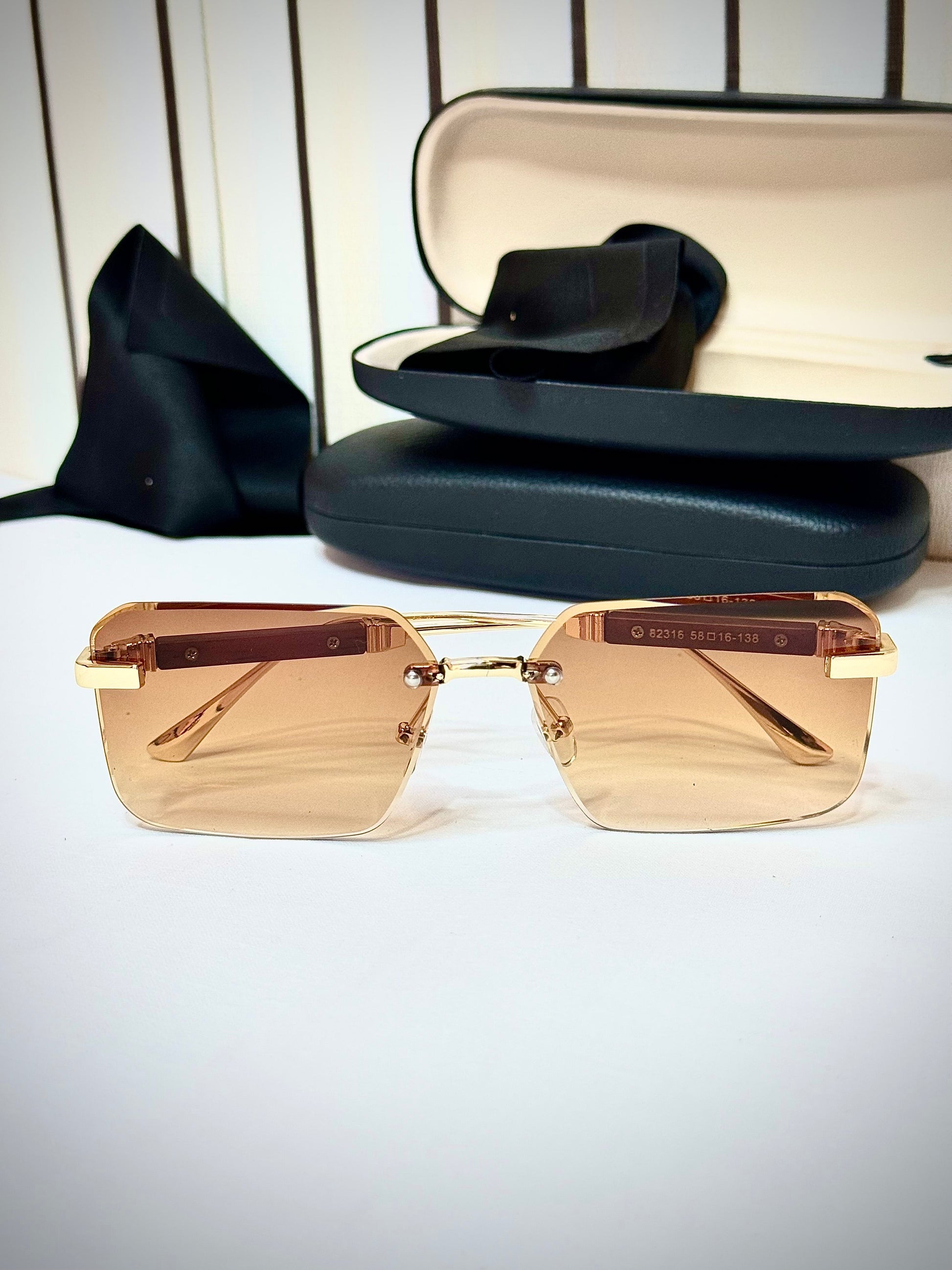 Amber Brown Lux Shades