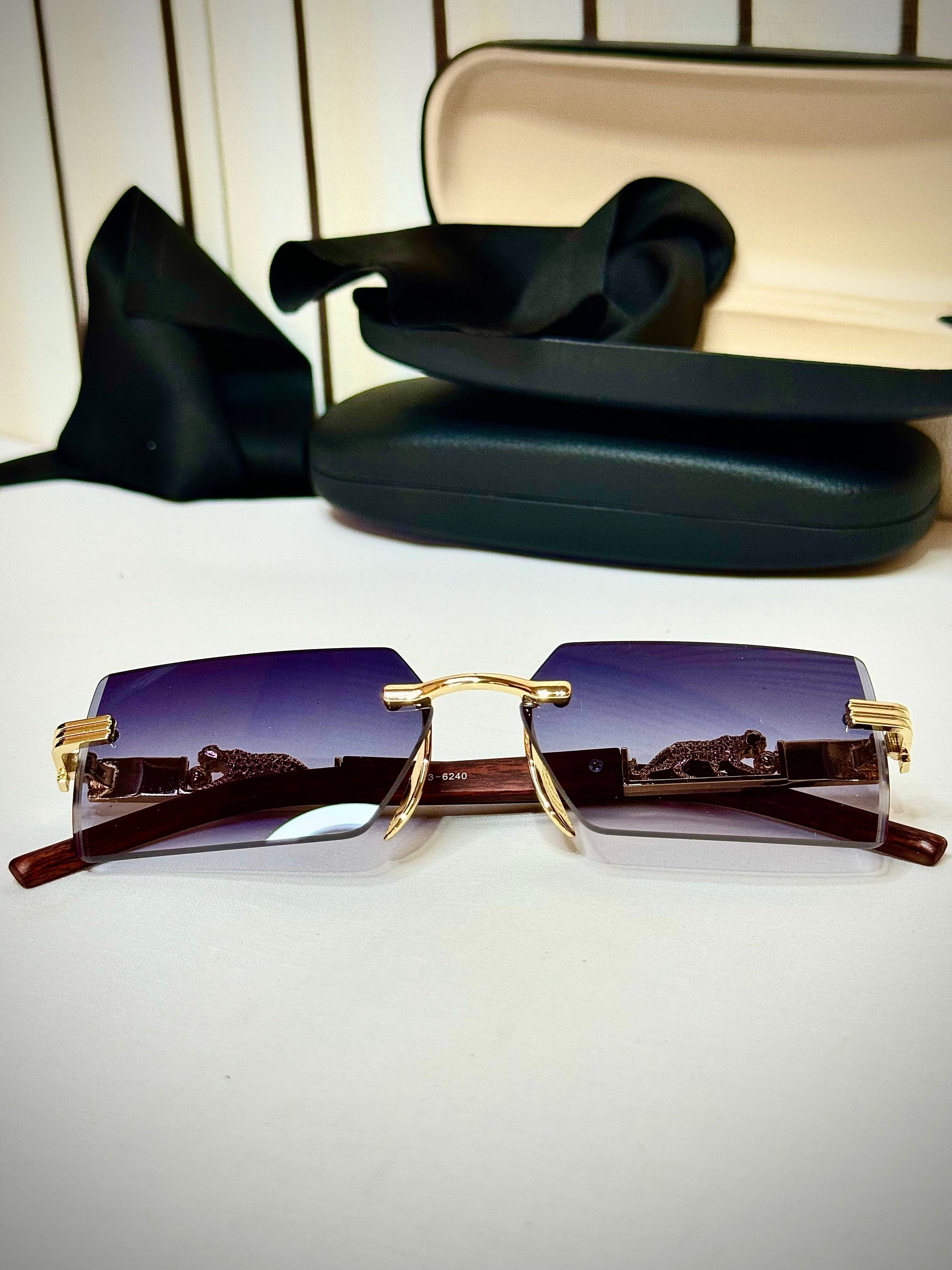 Purple Tint Faded Titan Shades, Wod-line Sun Glasses