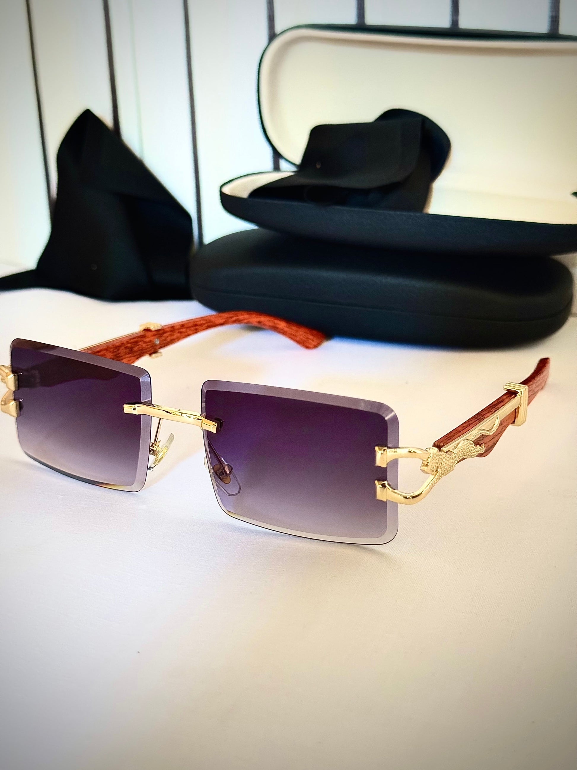 Black Moody PHan-tom Wod-line Shades- Sun Glasses